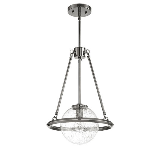 MESSIER 1-LT PENDANT WITH CLEAR SEEDED GLASS