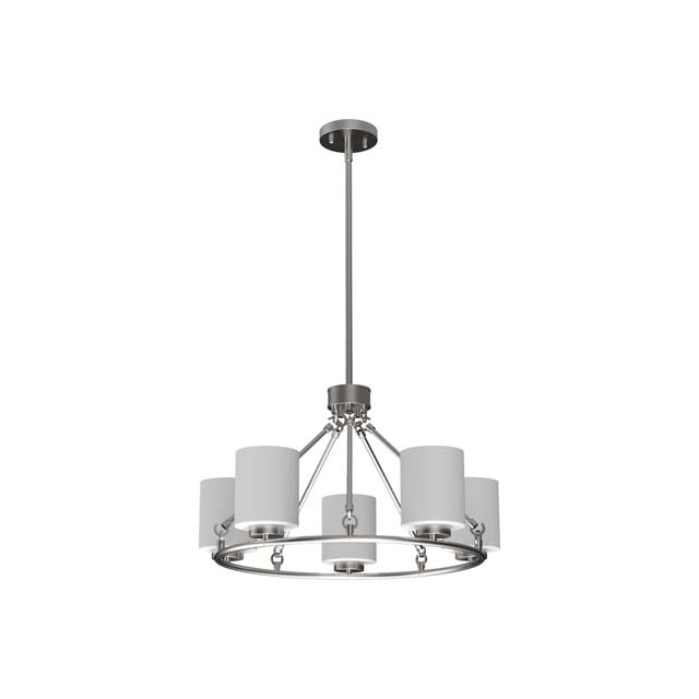 5LT MB EASTON CHANDELIER WITH FROSTED GLASS