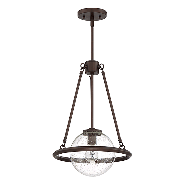 MESSIER 1-LT PENDANT WITH CLEAR SEEDED GLASS