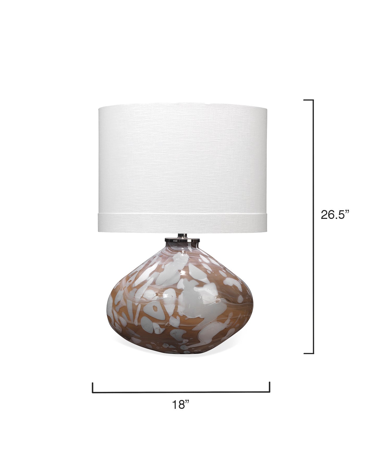 Artist Table Lamp in Espresso & Petal Glass