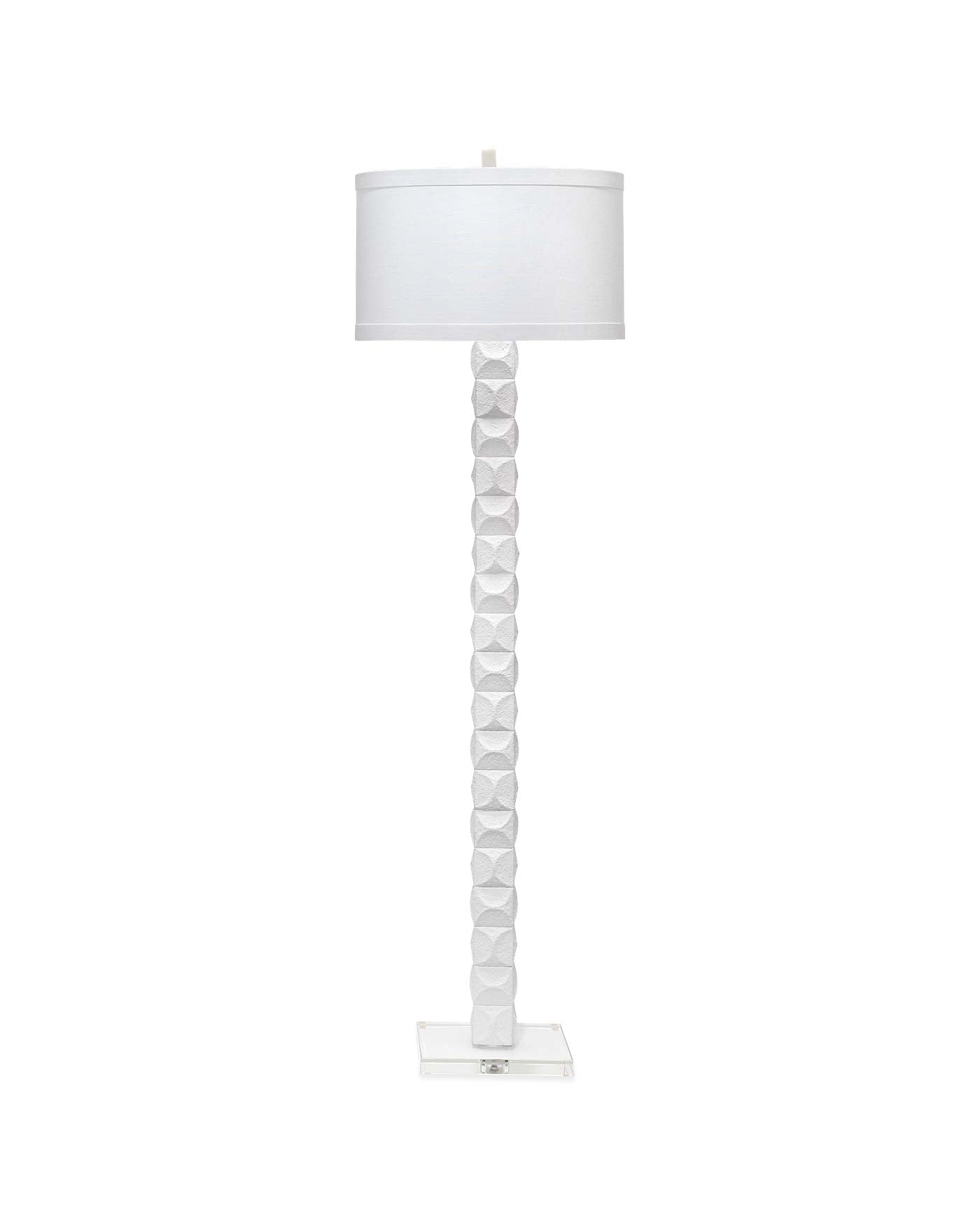 Astor Floor Lamp in Textured Matte White Resin