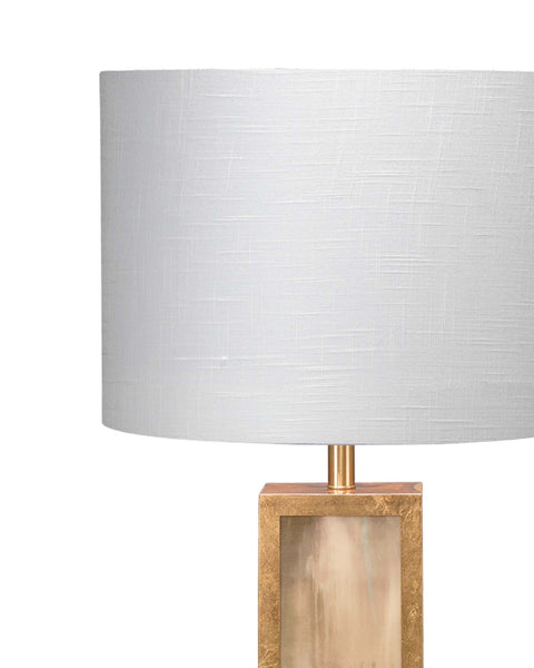 Cloudscape Table Lamp in Taupe & Slate Lacquer With Antique Gold Leafed Metal