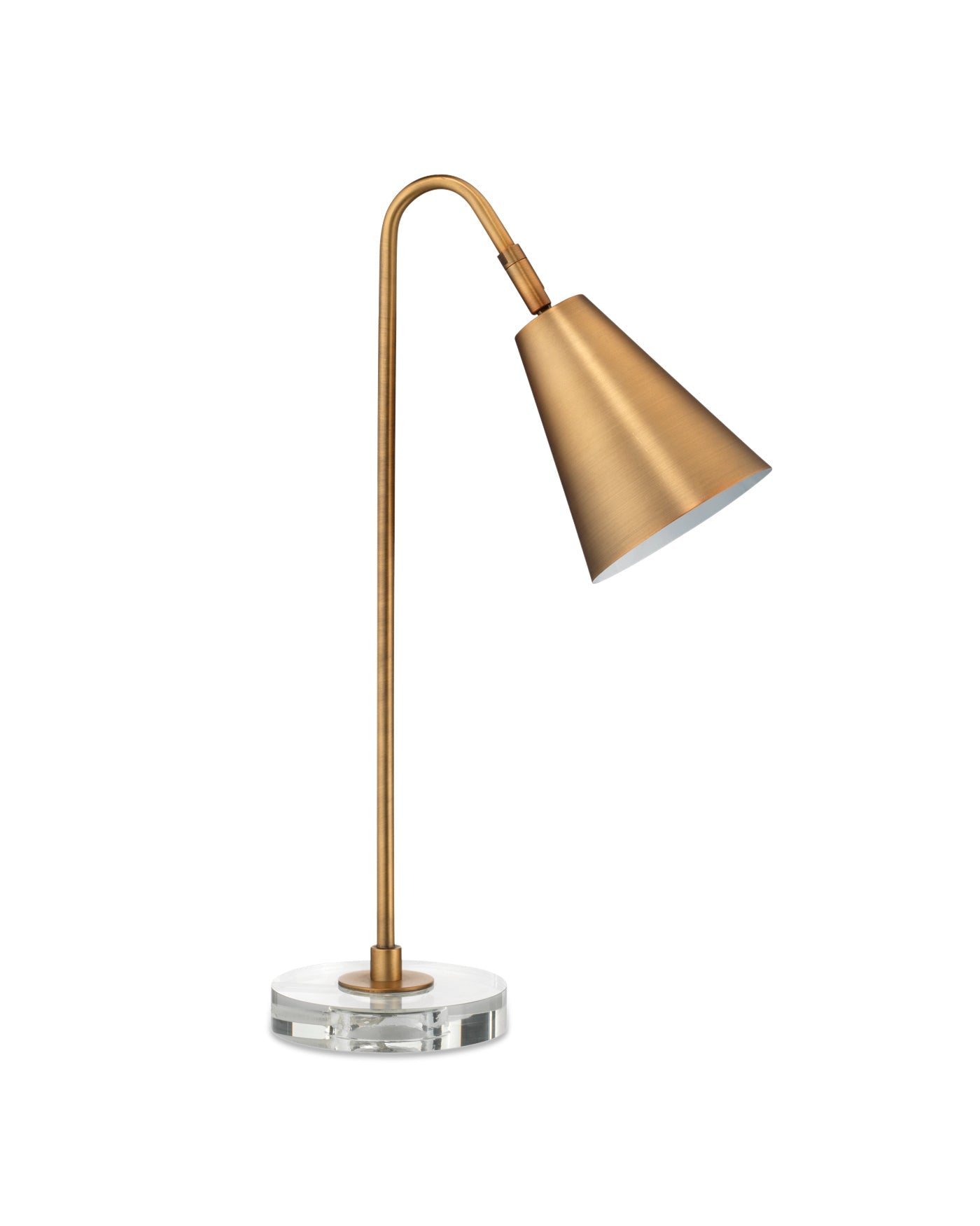 Gazette Task Lamp in Antique Brass Metal