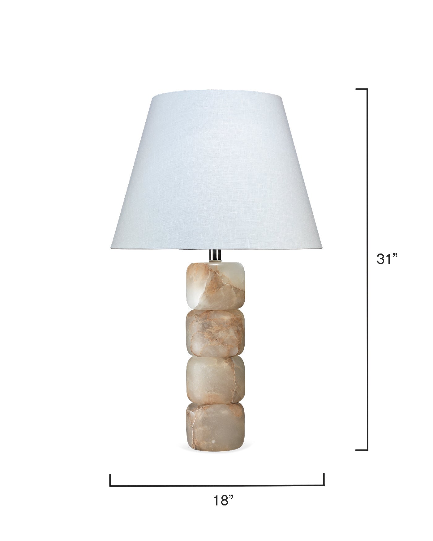 Veneto Table Lamp in Brown Alabaster