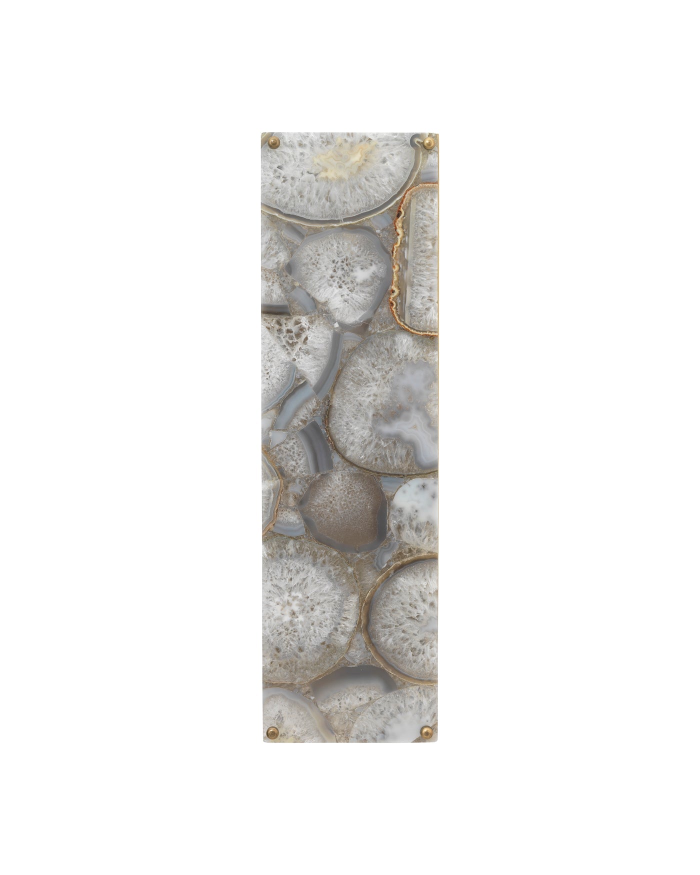 Adeline Rectangle Wall Sconce in Agate Resin & Antique Brass