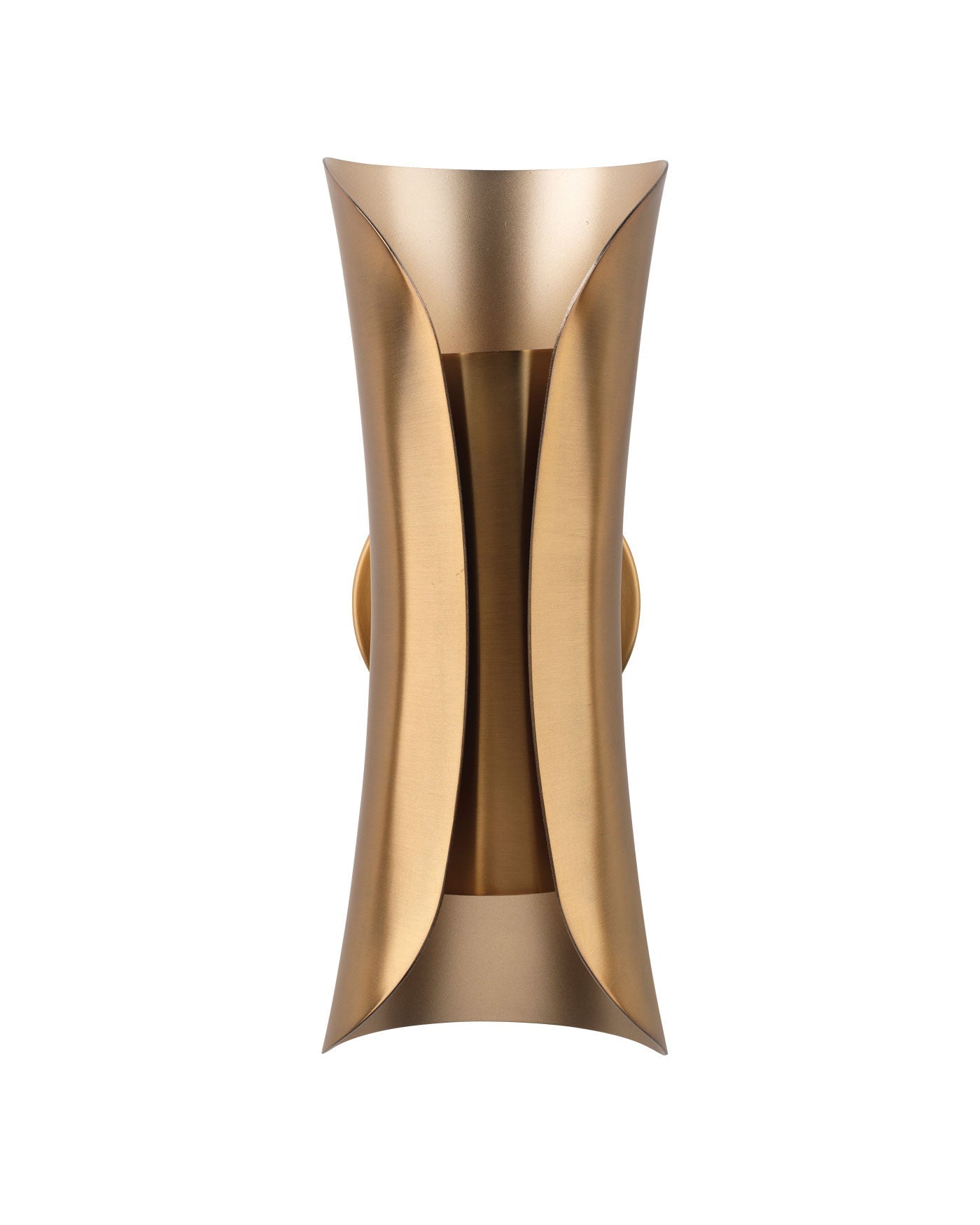 Capsule Sconce in Antique Brass with Champagne Interior