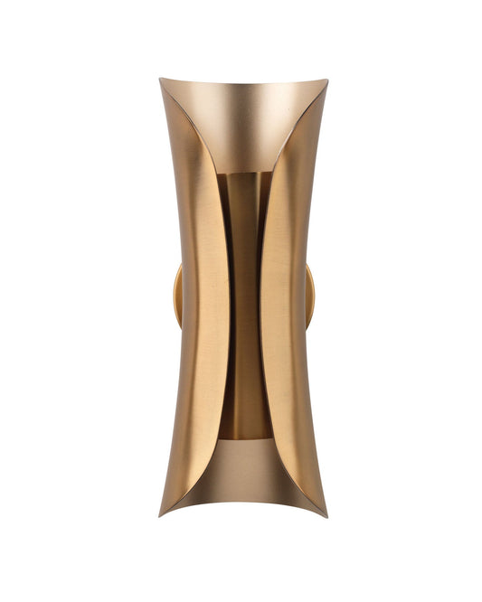 Capsule Sconce in Antique Brass with Champagne Interior