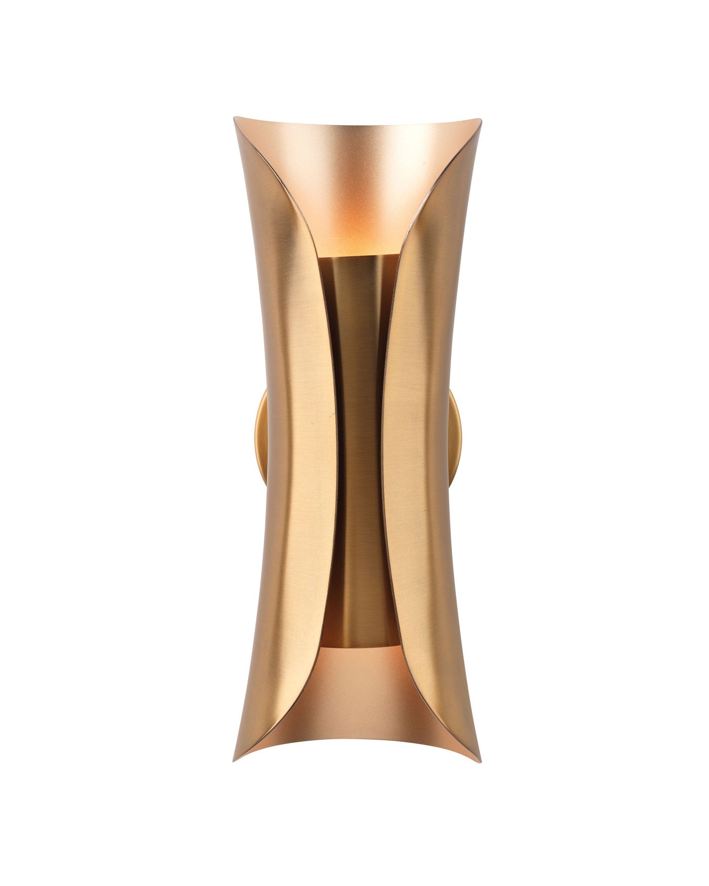 Capsule Sconce in Antique Brass with Champagne Interior