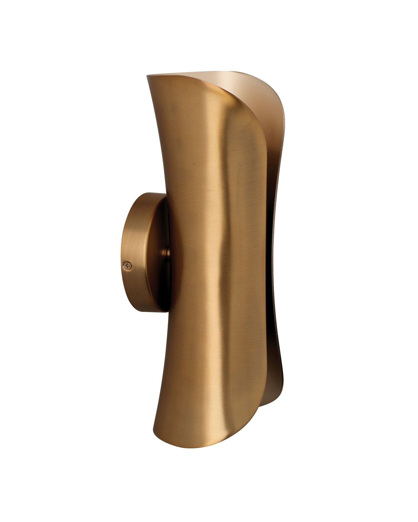 Capsule Sconce in Antique Brass with Champagne Interior