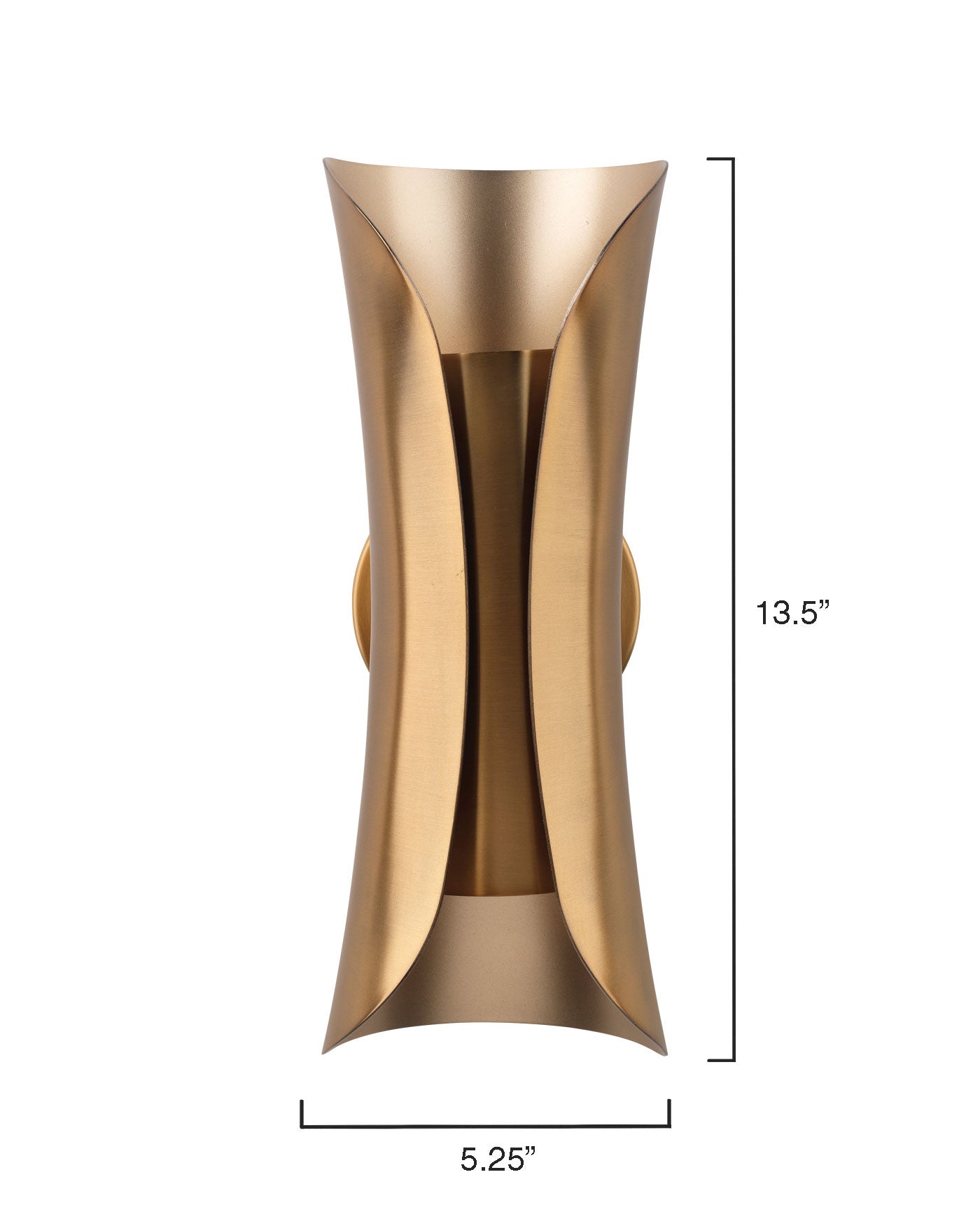 Capsule Sconce in Antique Brass with Champagne Interior