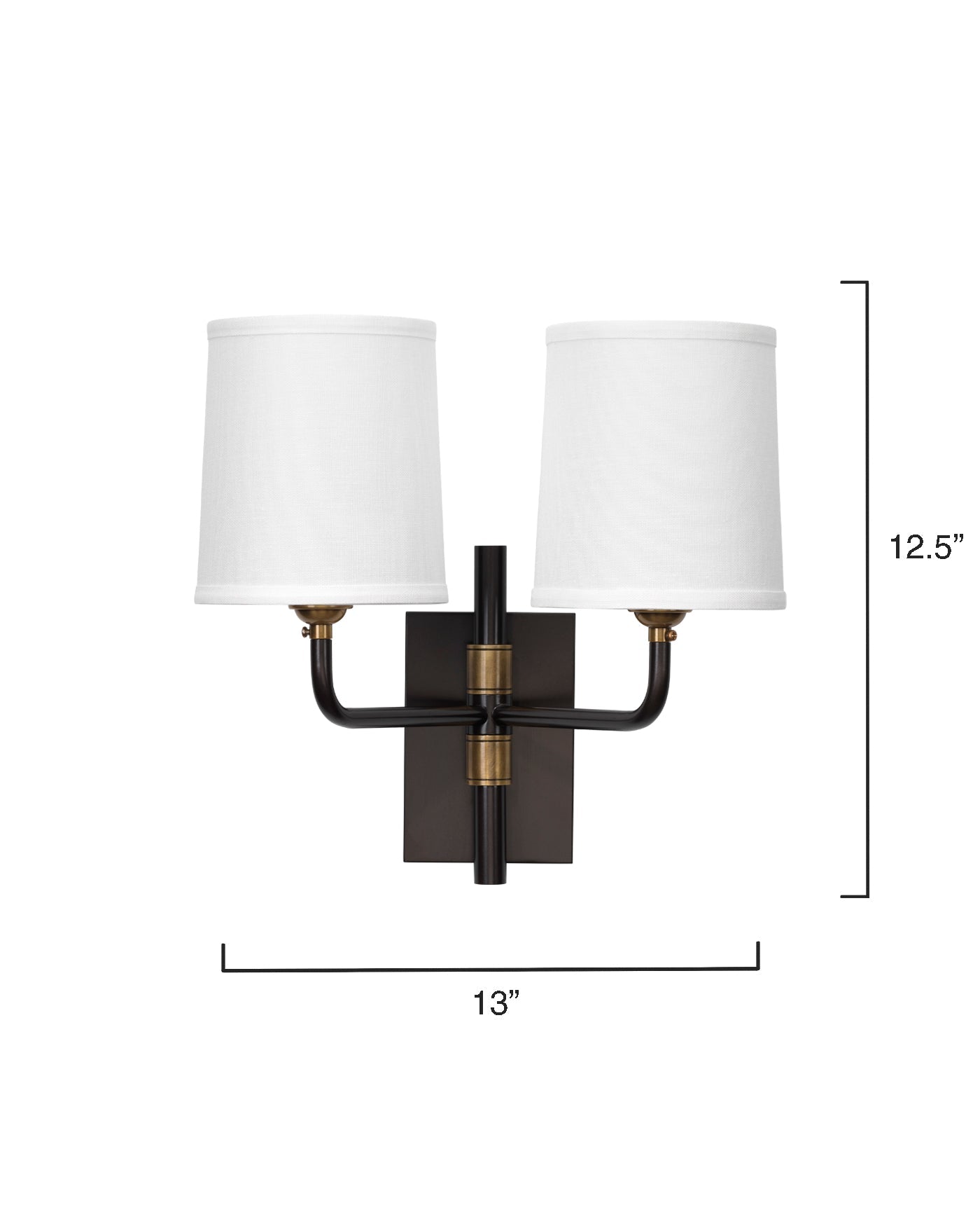 Lawton Double Arm Wall Sconce in Oil Rubbed Bronze