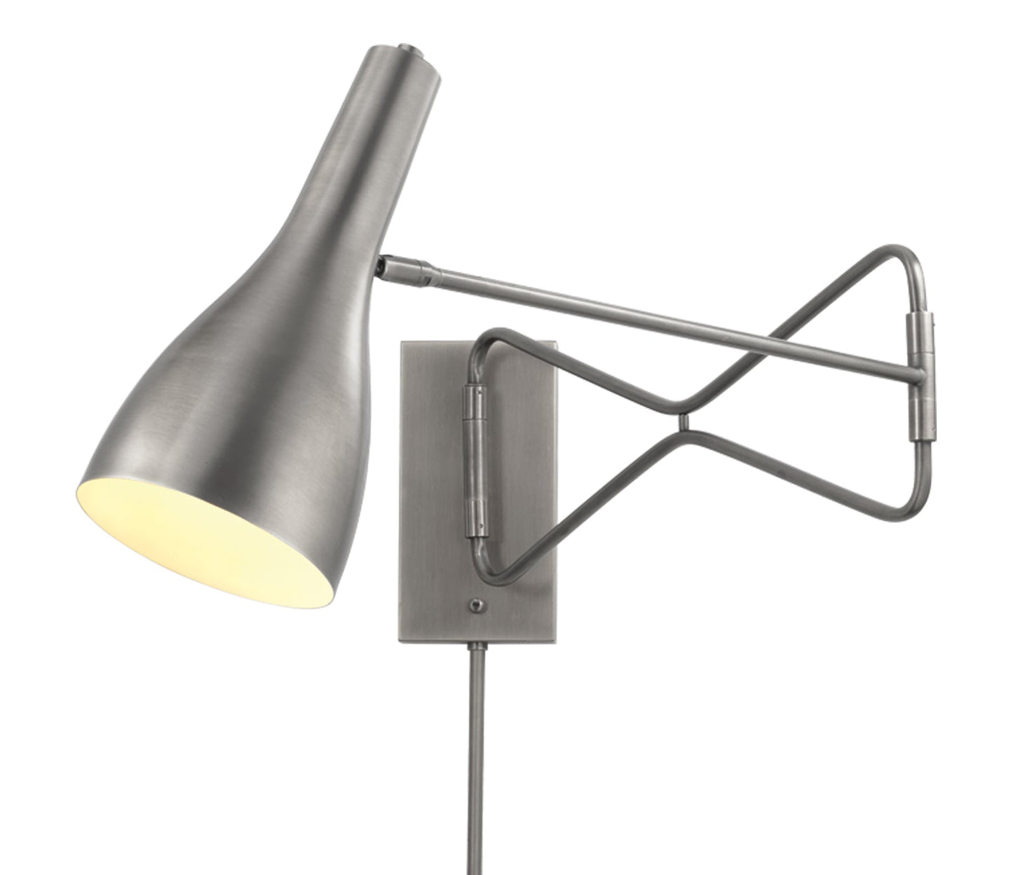 Lenz Swing Arm Wall Sconce in Gun Metal