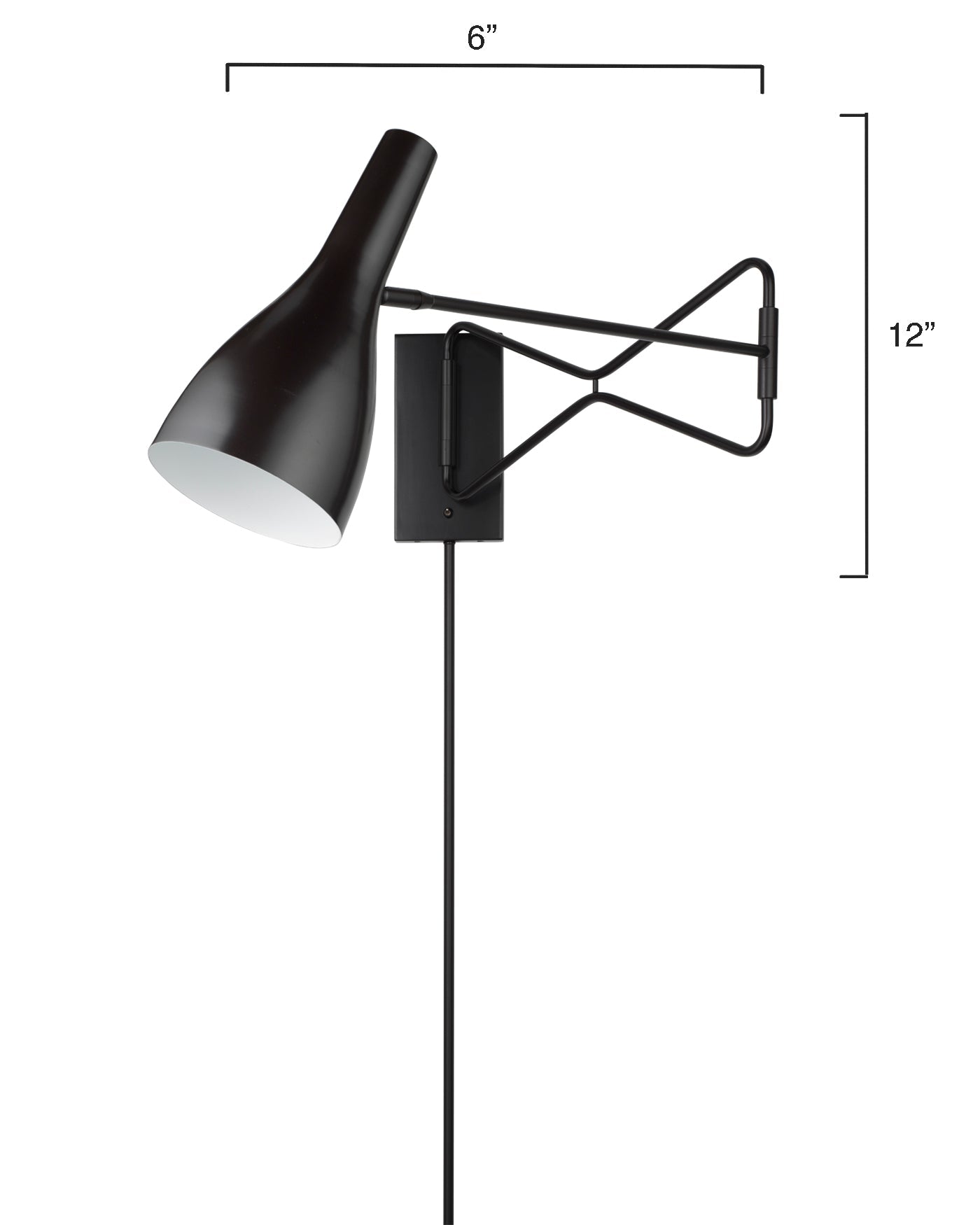 Lenz Swing Arm Wall Sconce in Oil Rubbed Bronze Metal