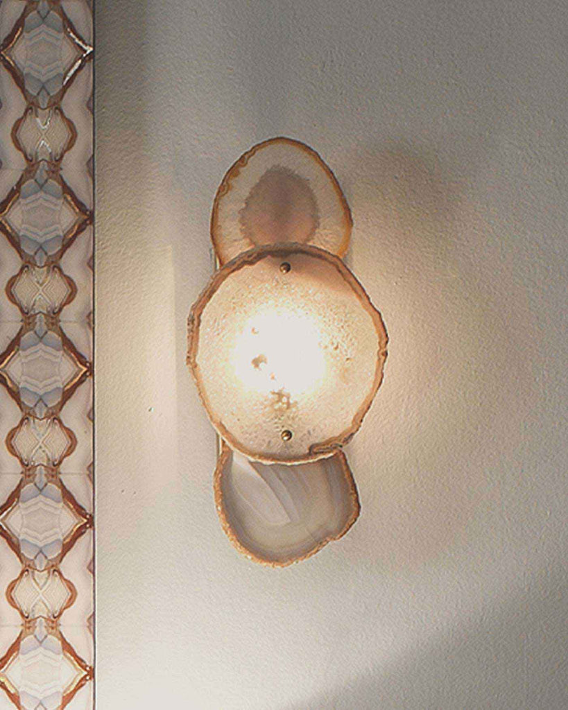 Trinity Wall Sconce in Pale Lavender Agate