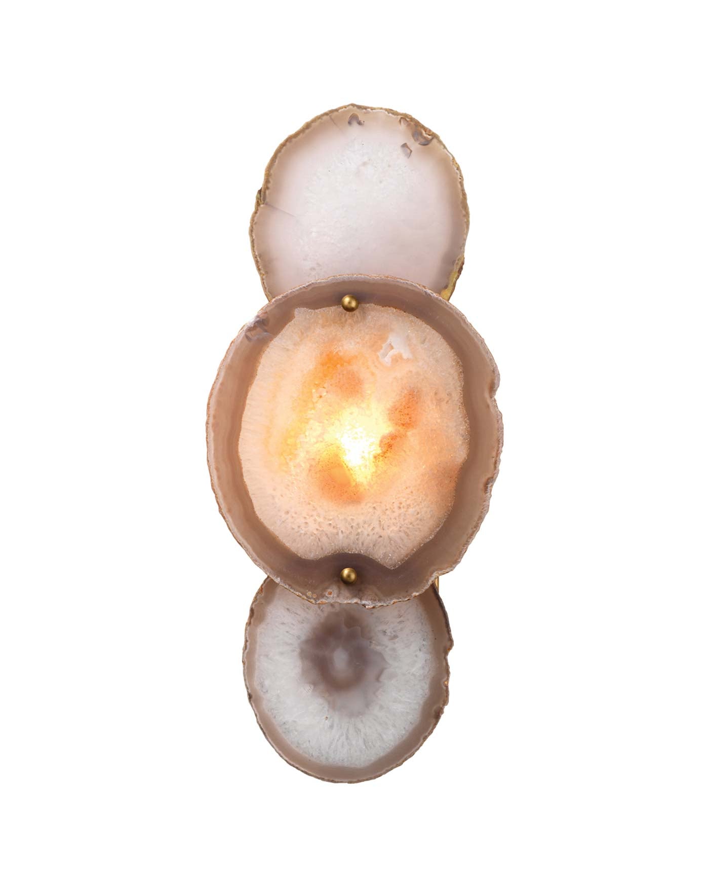 Trinity Wall Sconce in Pale Lavender Agate