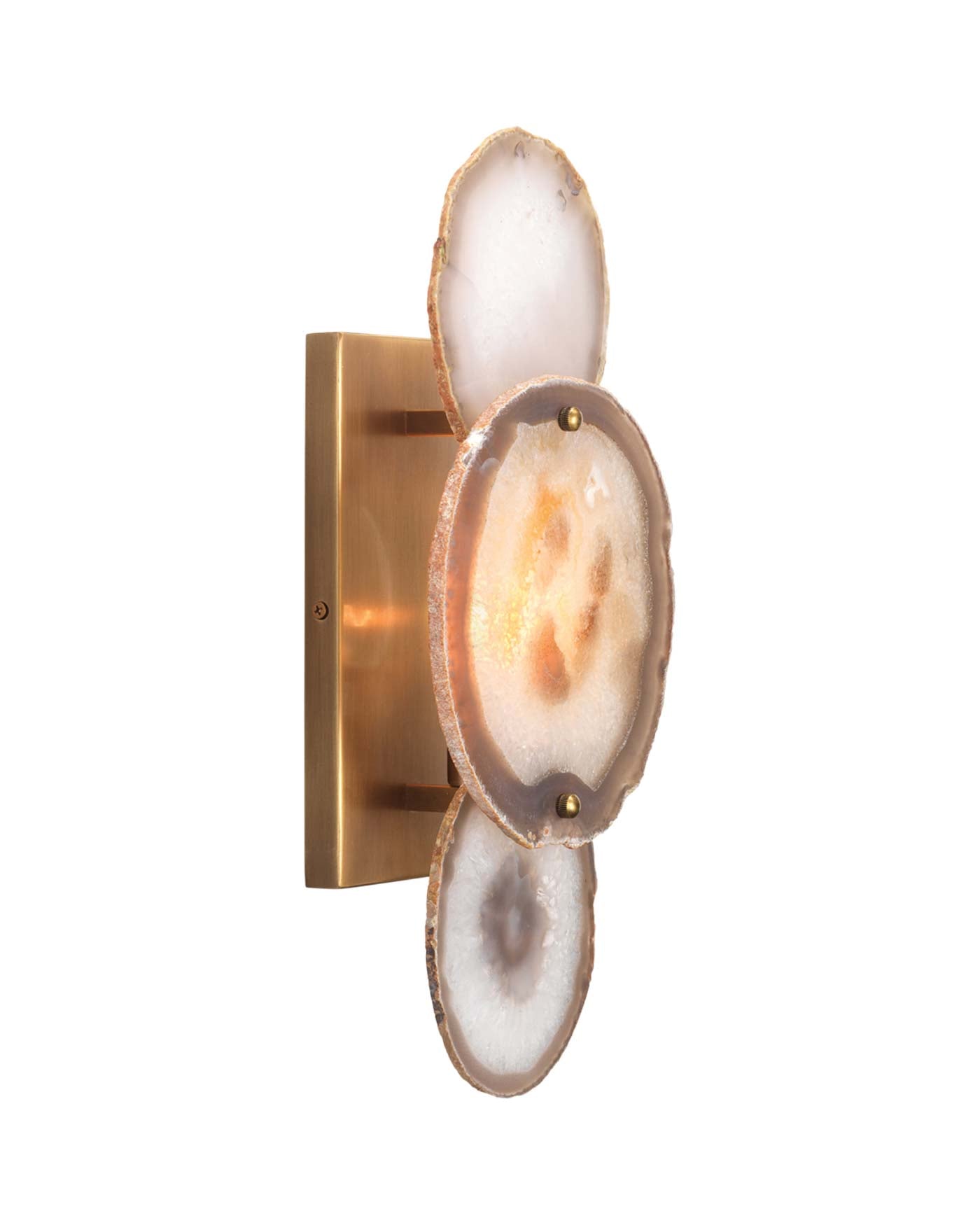 Trinity Wall Sconce in Pale Lavender Agate