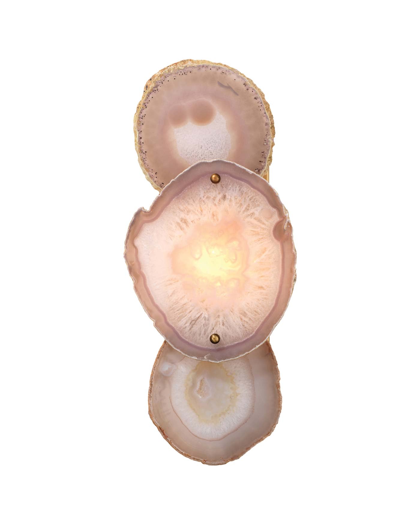 Trinity Wall Sconce in Pale Lavender Agate