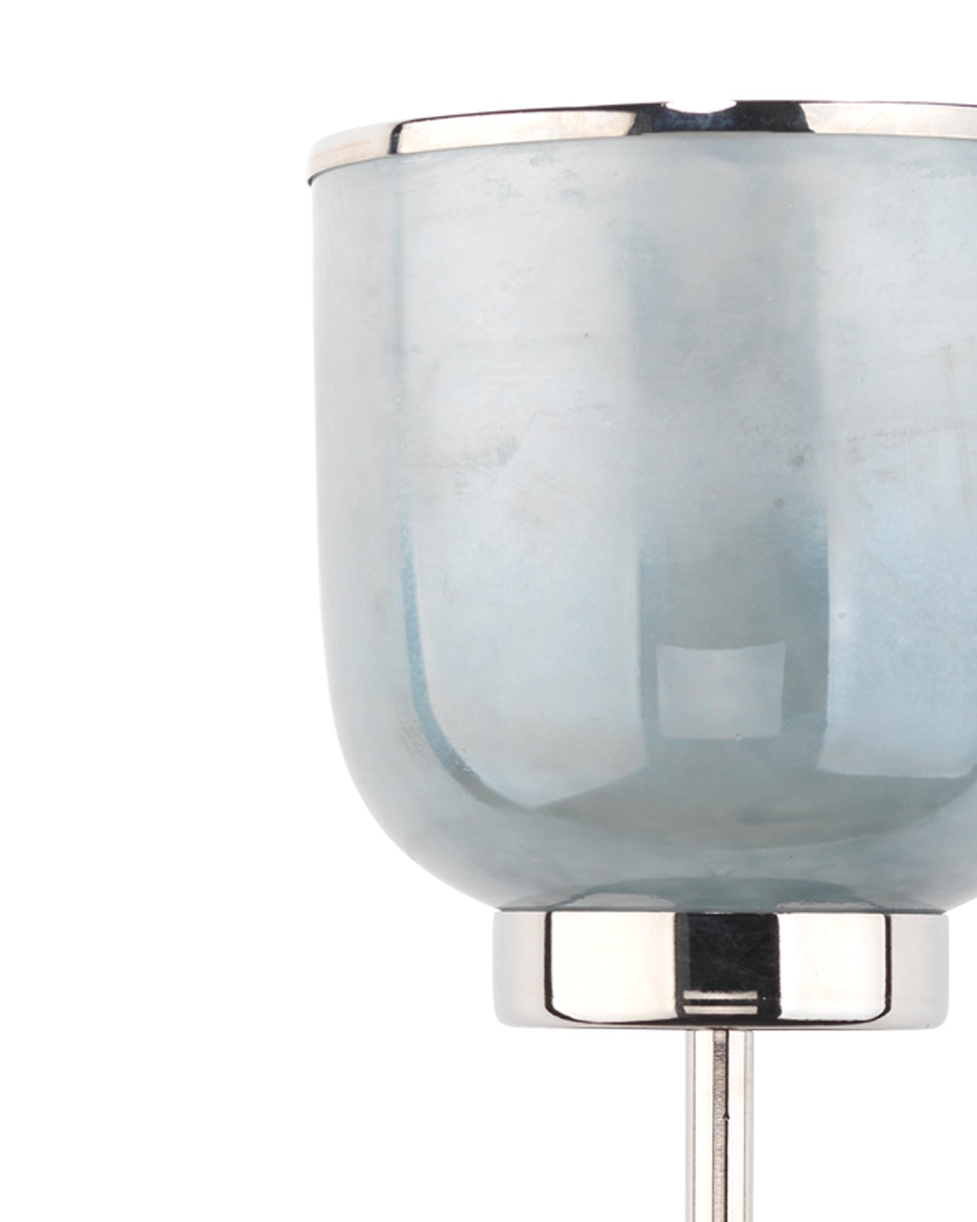 Vapor Single Sconce in  Opal Glass & Nickel Metal