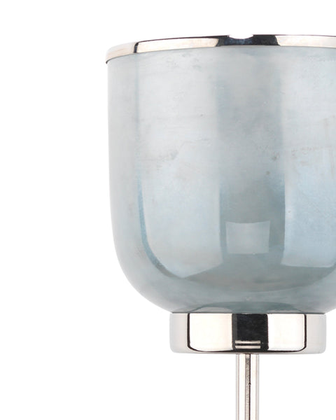 Vapor Single Sconce in  Opal Glass & Nickel Metal