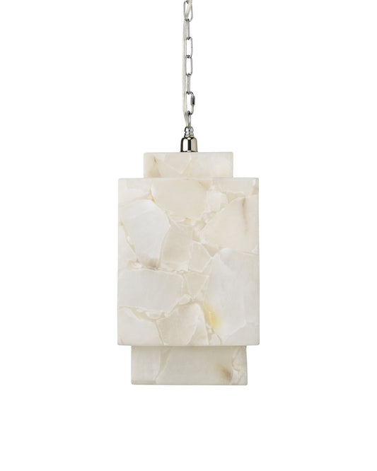 Borealis Cube Pendant in Alabaster