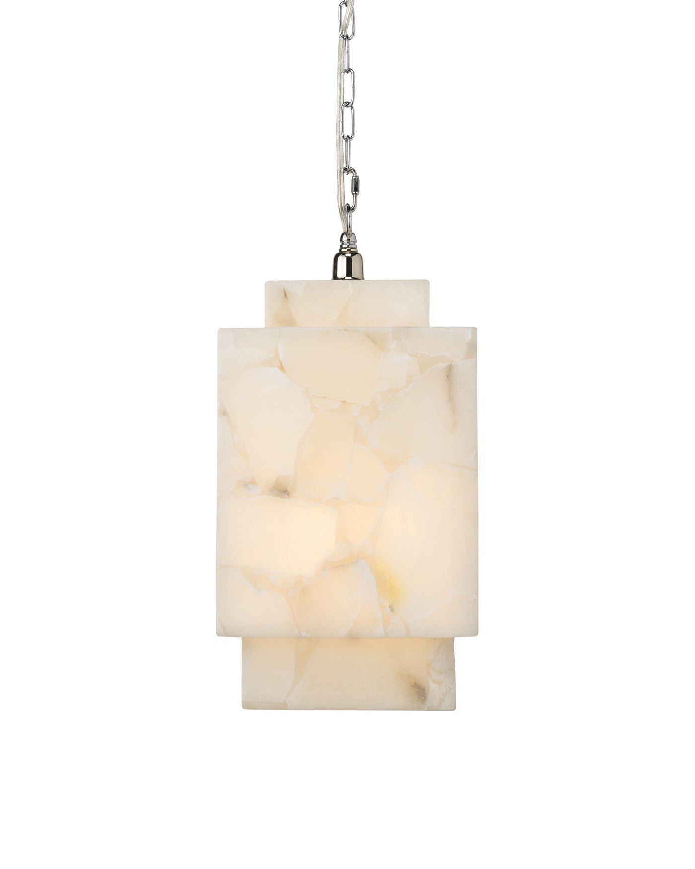 Borealis Cube Pendant in Alabaster