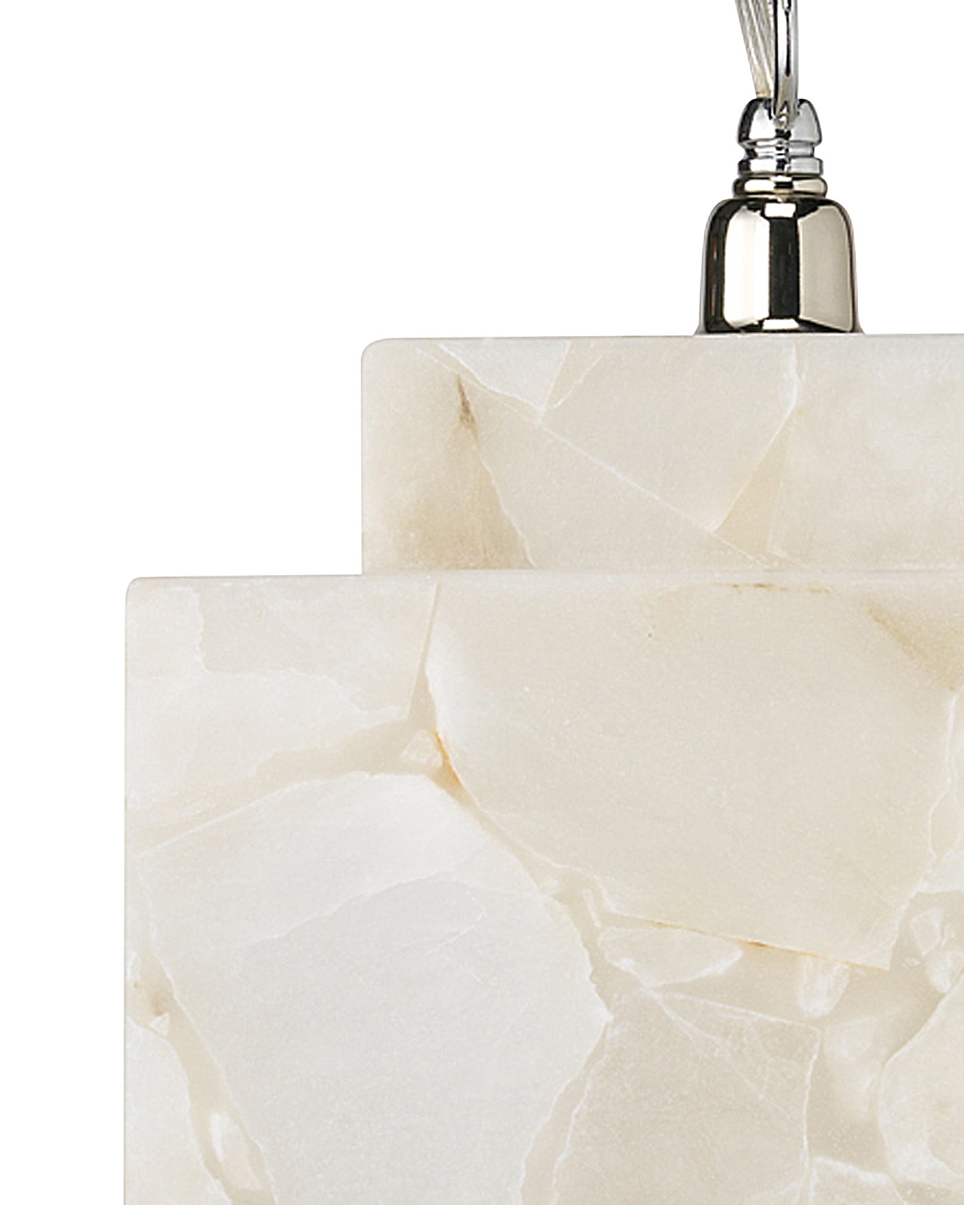 Borealis Cube Pendant in Alabaster