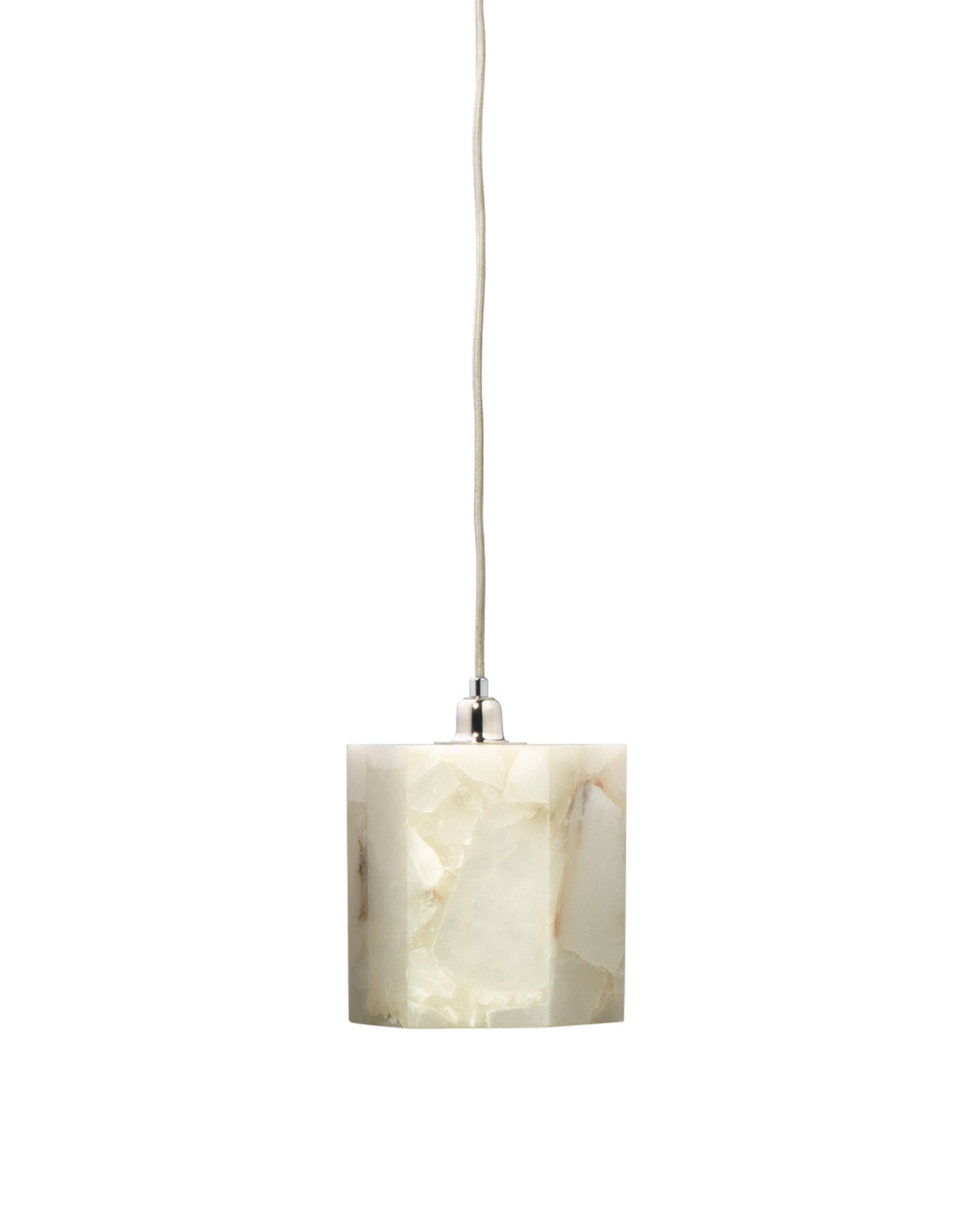 Borealis Hexagon Pendant in Alabaster