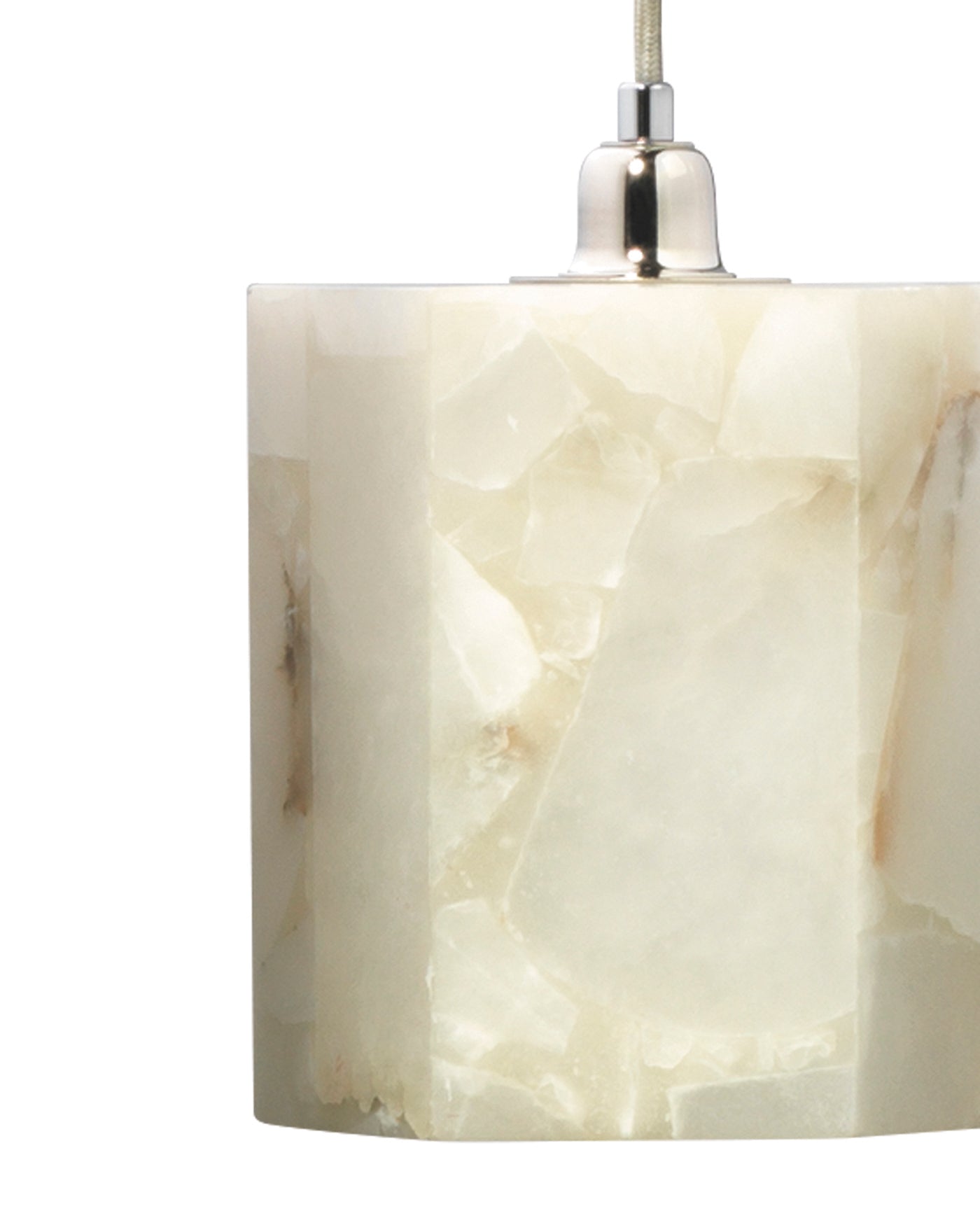 Borealis Hexagon Pendant in Alabaster