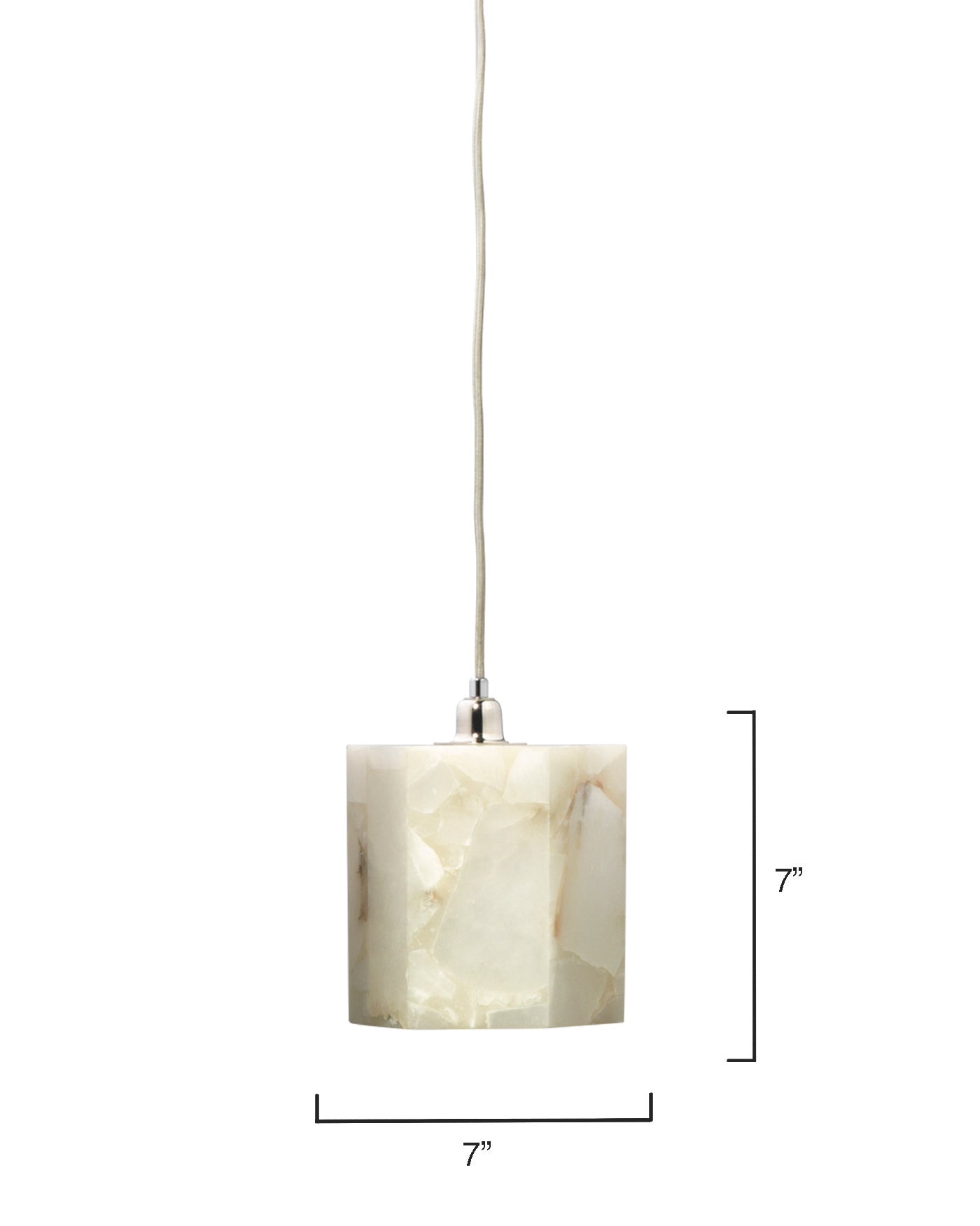 Borealis Hexagon Pendant in Alabaster