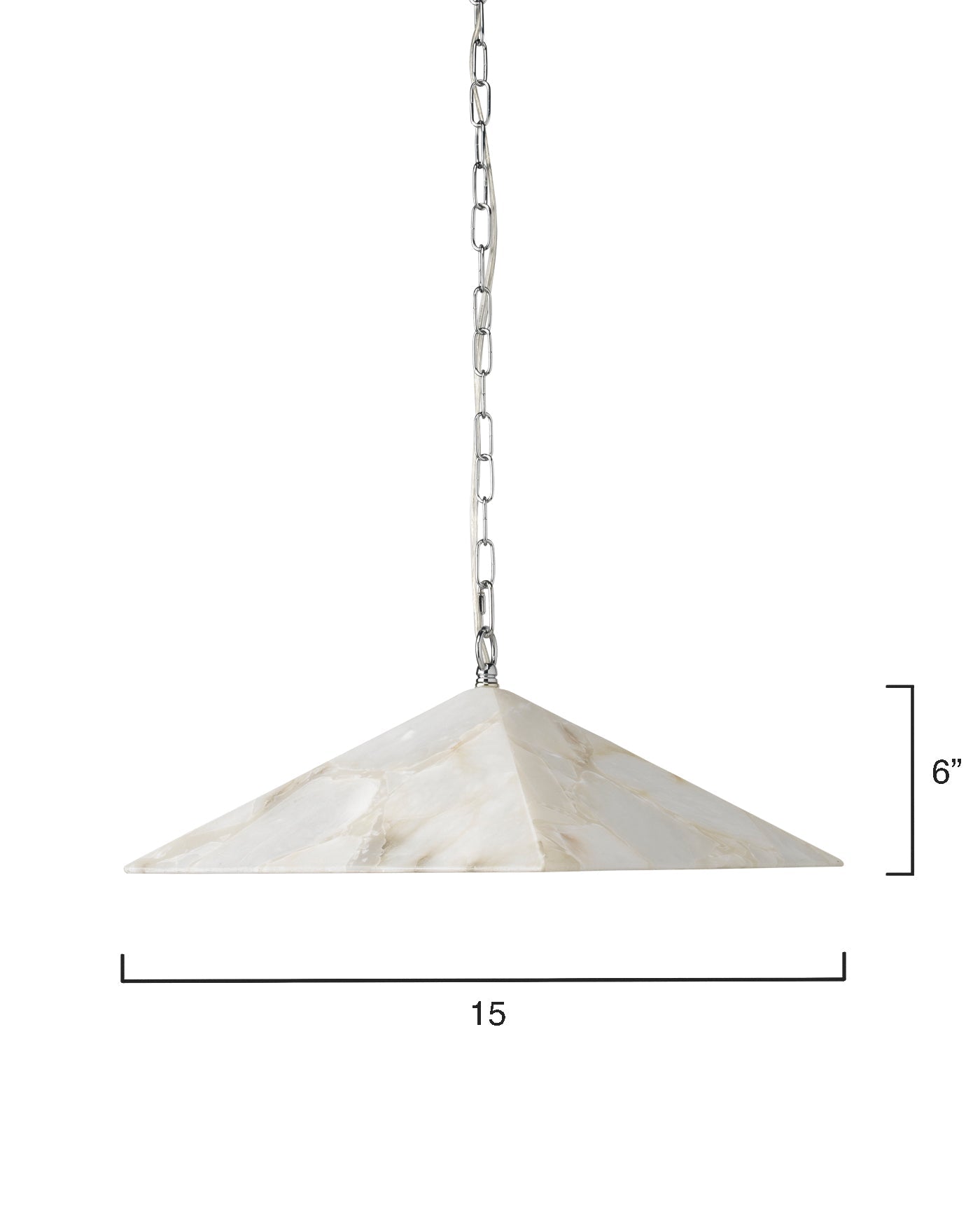 Borealis Pyramid Pendant in Alabaster