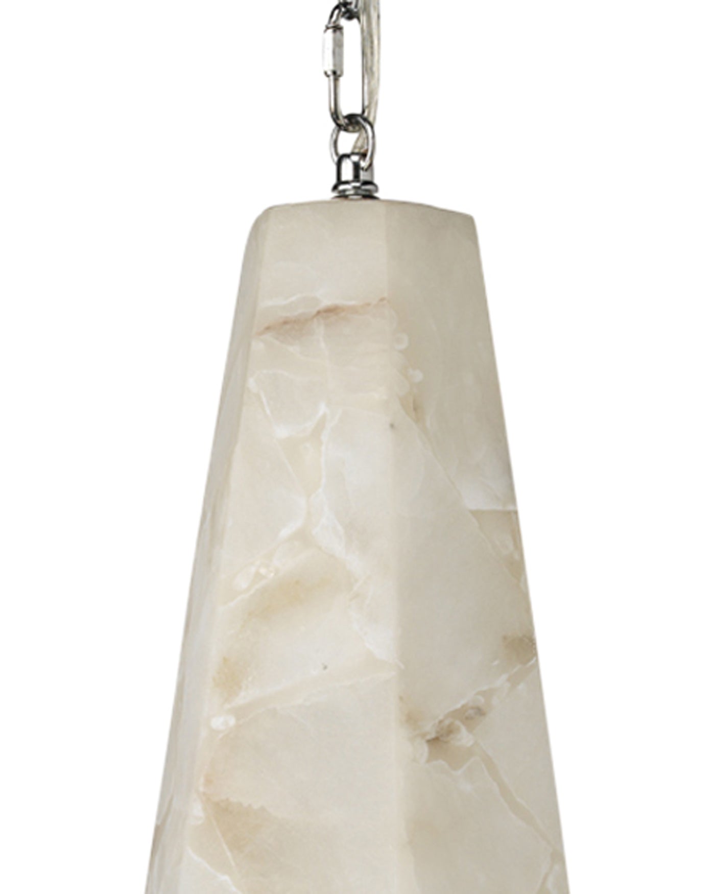 Borealis Tall Hexagon Pendant in Alabaster