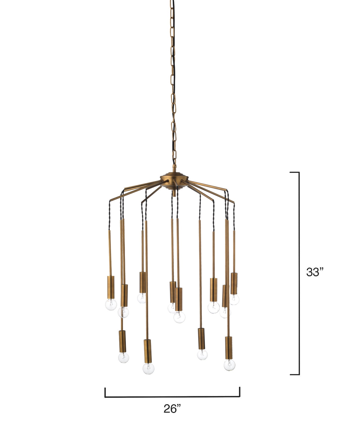 Cascade Pendant in Antique Brass