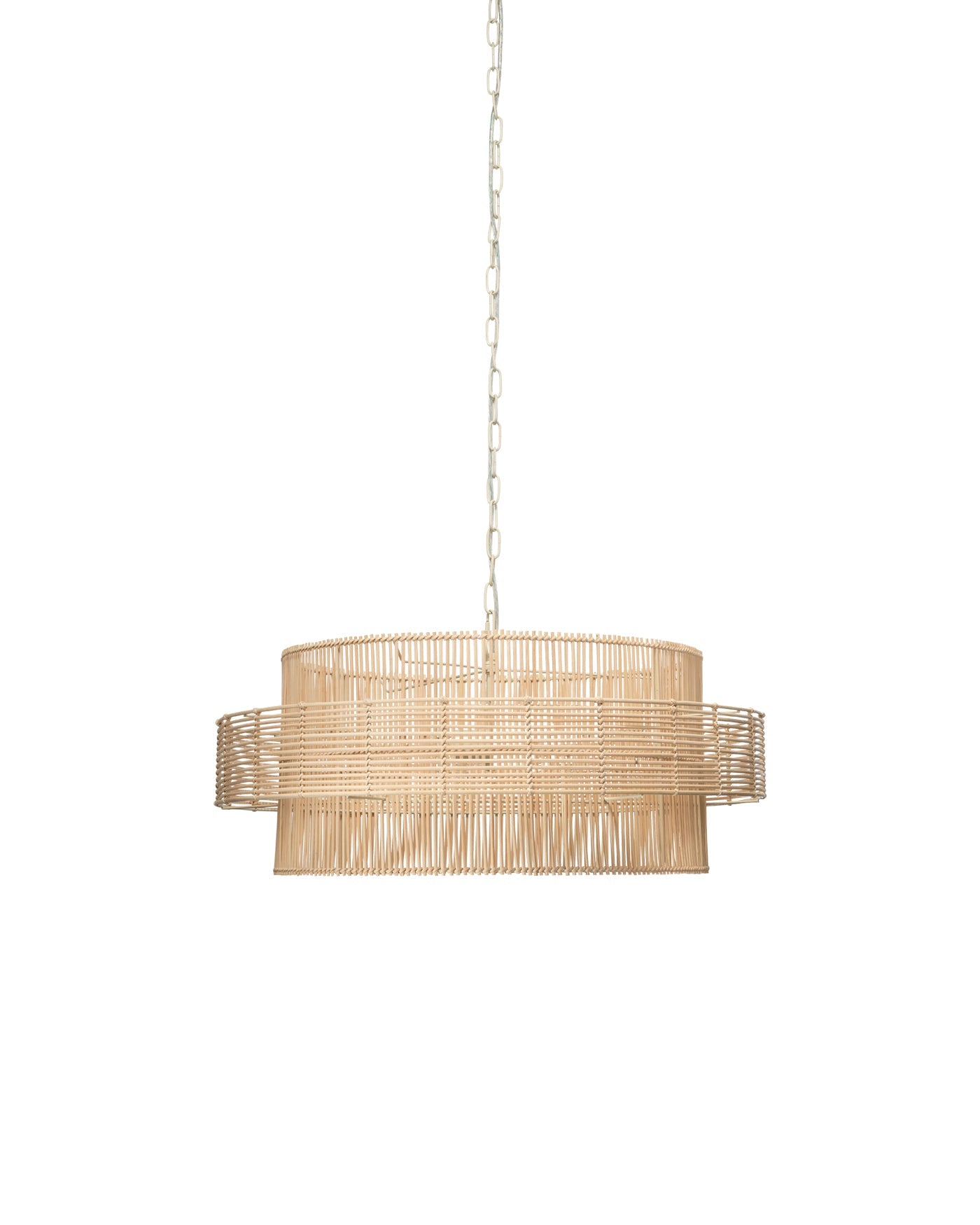 Concentric Pendant In Natural Rattan