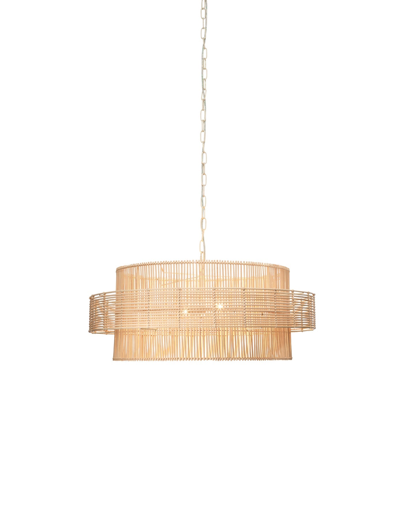 Concentric Pendant In Natural Rattan