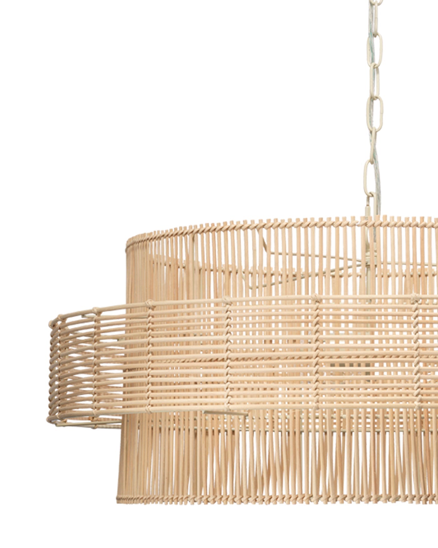 Concentric Pendant In Natural Rattan