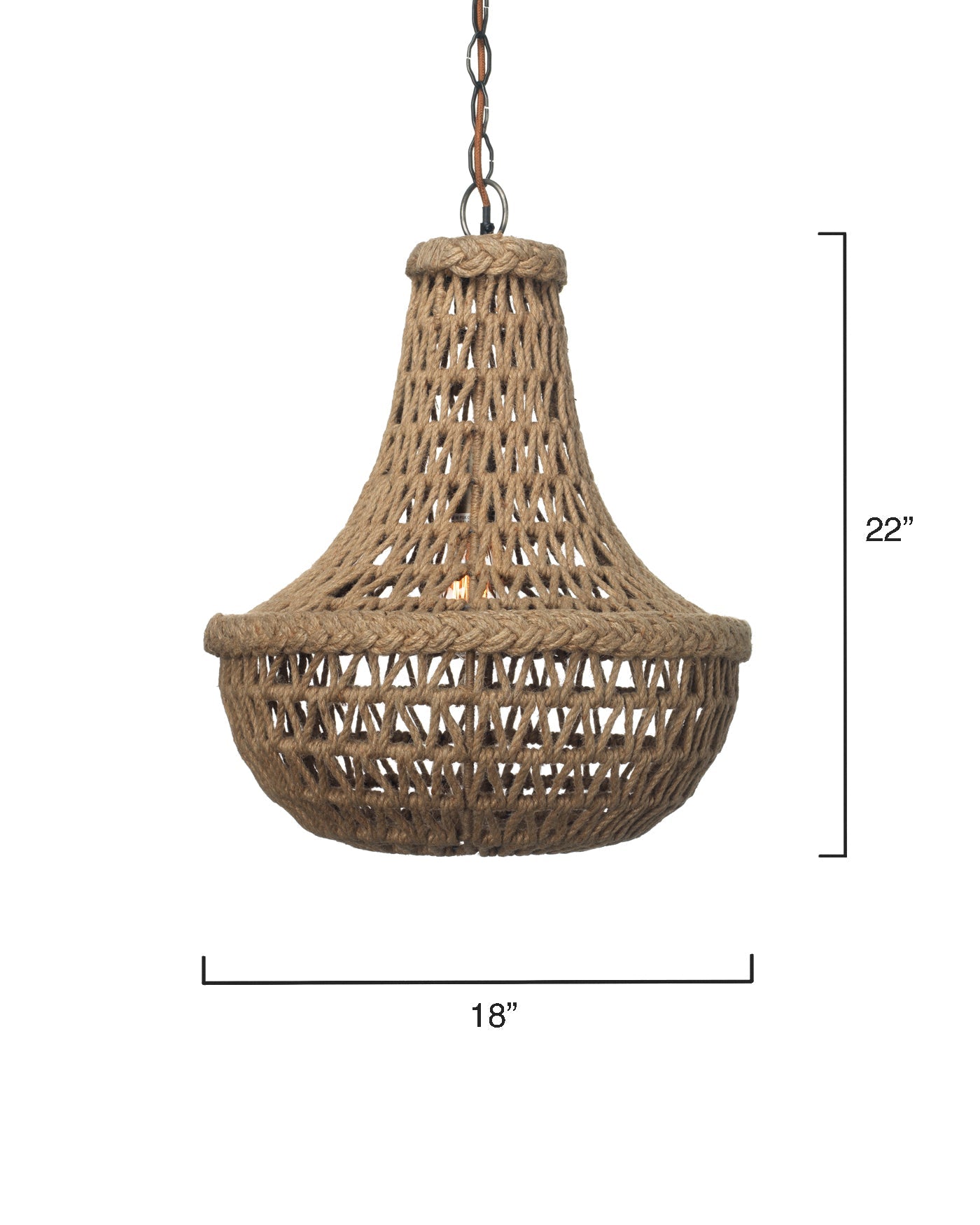 Jute Macrame Chandelier in Jute