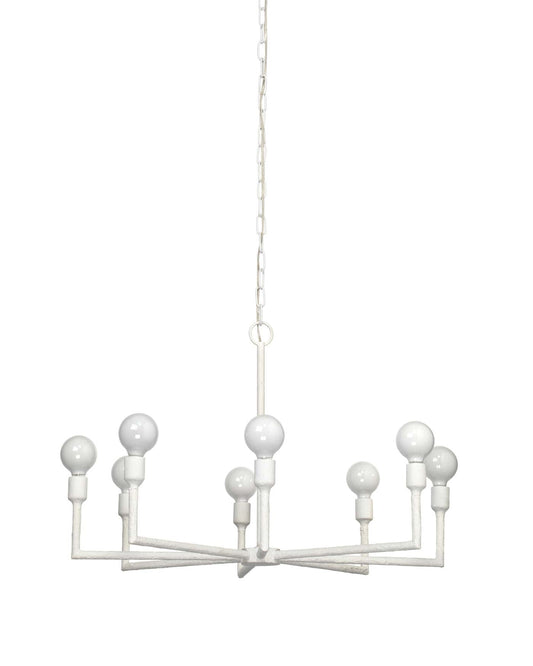 Park Chandelier in White Gesso