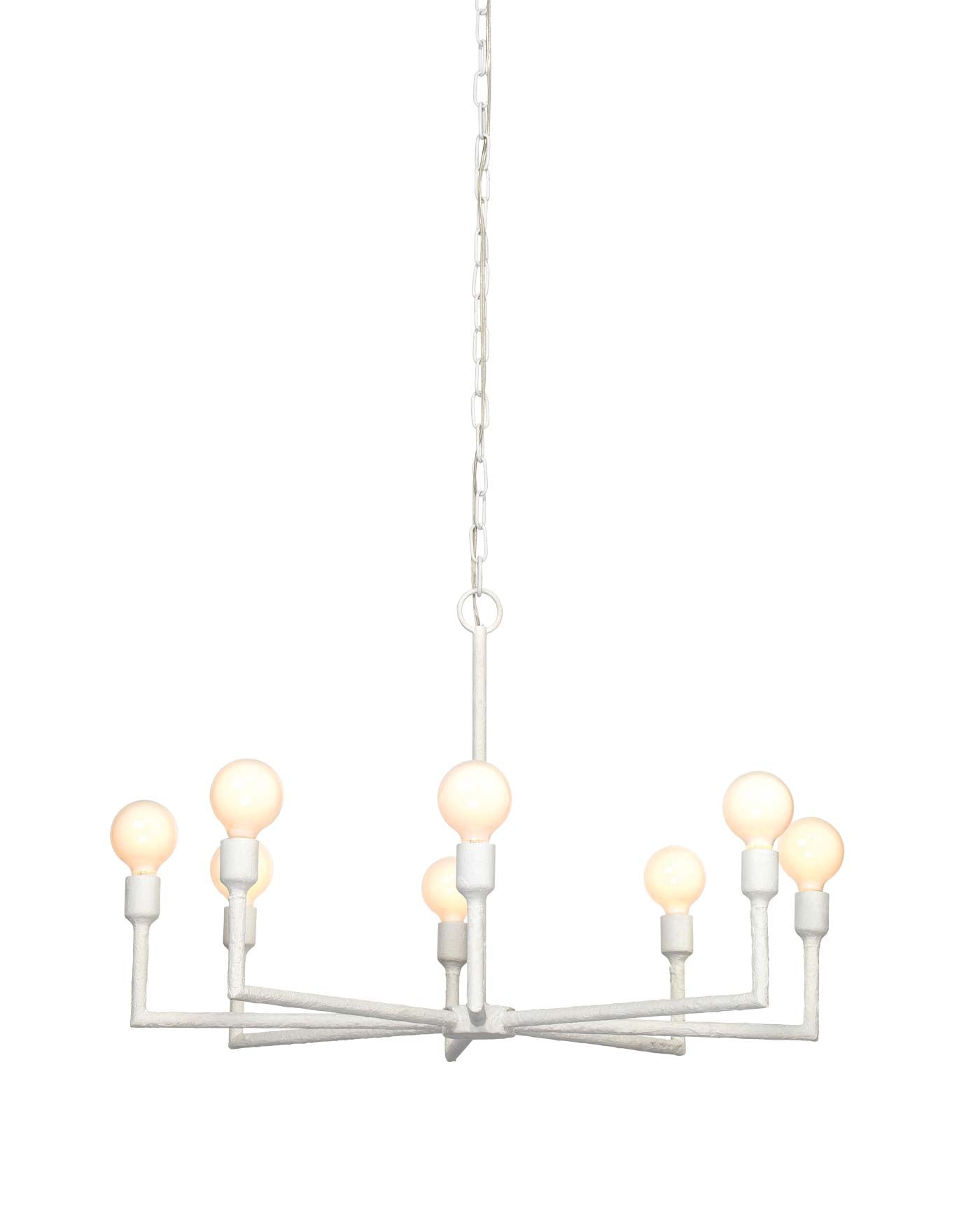 Park Chandelier in White Gesso