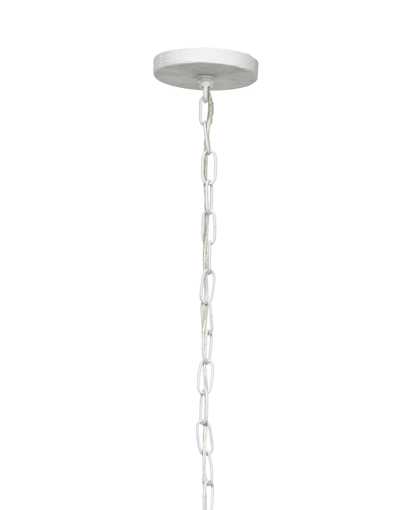 Providence 5 Light Chandelier in White Plaster With White Linen Shades