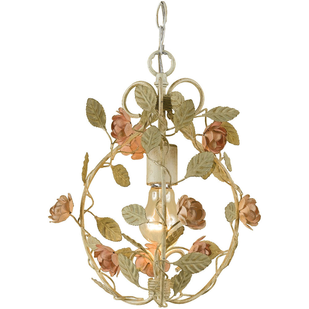 RamblinRose Mini Chandelier,1-60W Candle Bulb,13