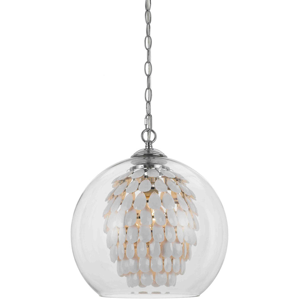 Glitzy Chandelier, 1-60W Edison Base, 14"D, Hardwire or Plug