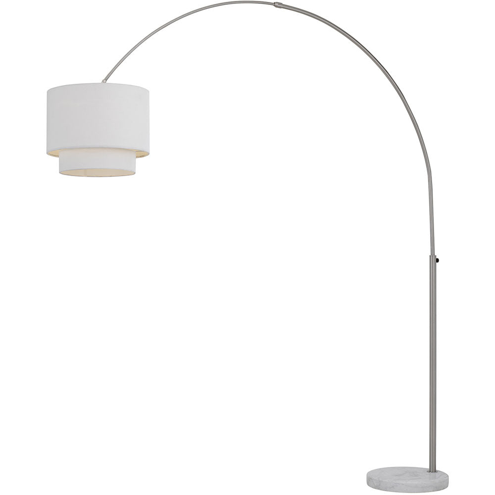 Arched Floor Lamp w/ Fabric Shade, 16"Wx74"H, 1-100W Edison Bulb