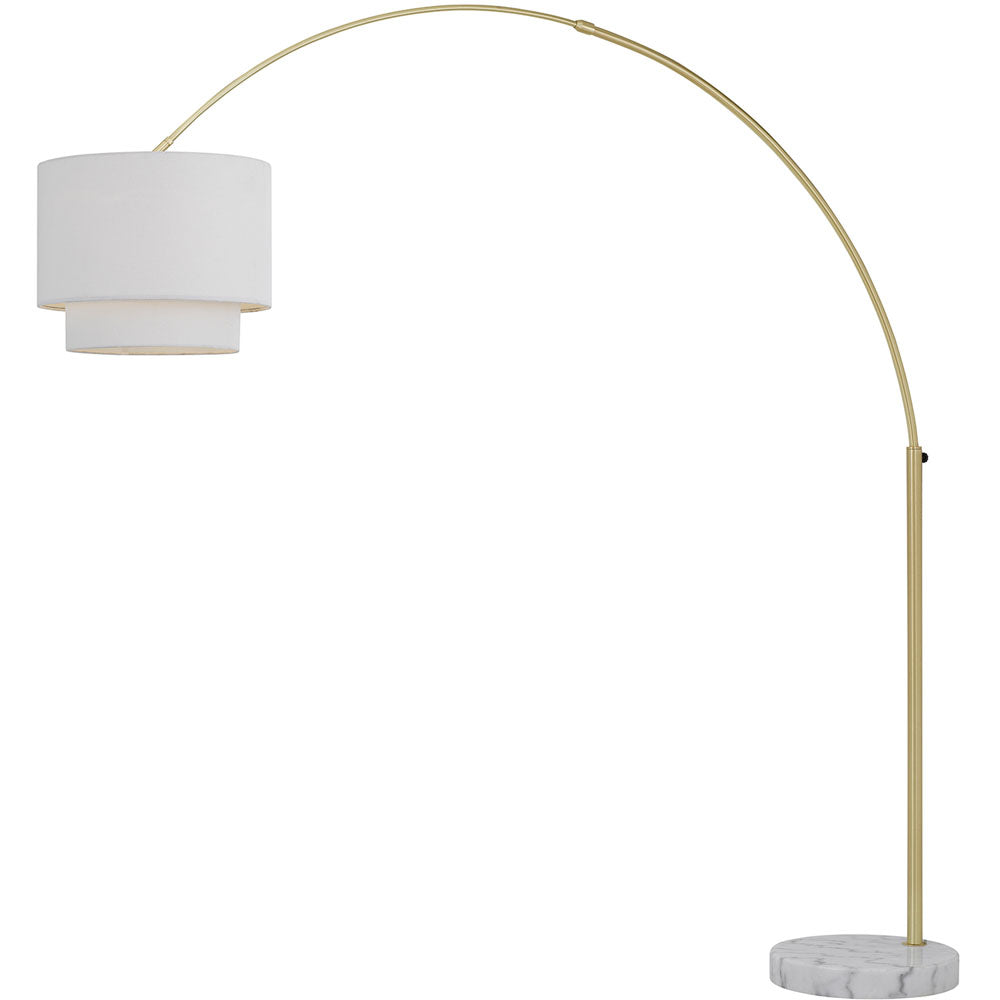 Arched Floor Lamp w/ Fabric Shade, 16"Wx74"H, 1-100W Edison Bulb