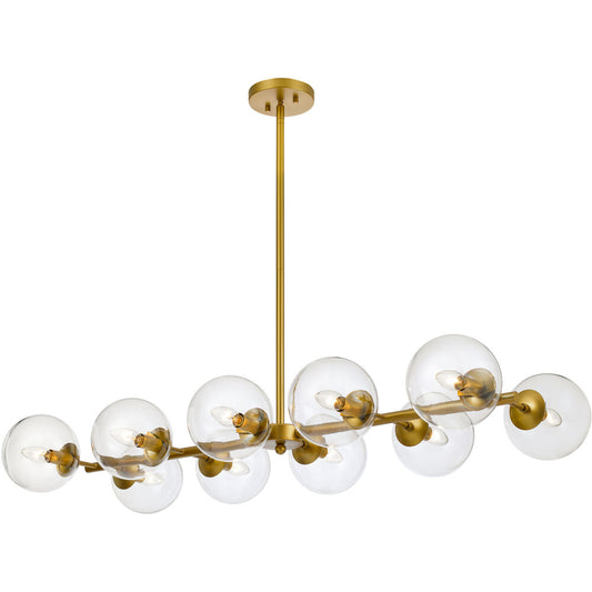 10-Light Globe Pendant, 42"Wx16"Dx6"H