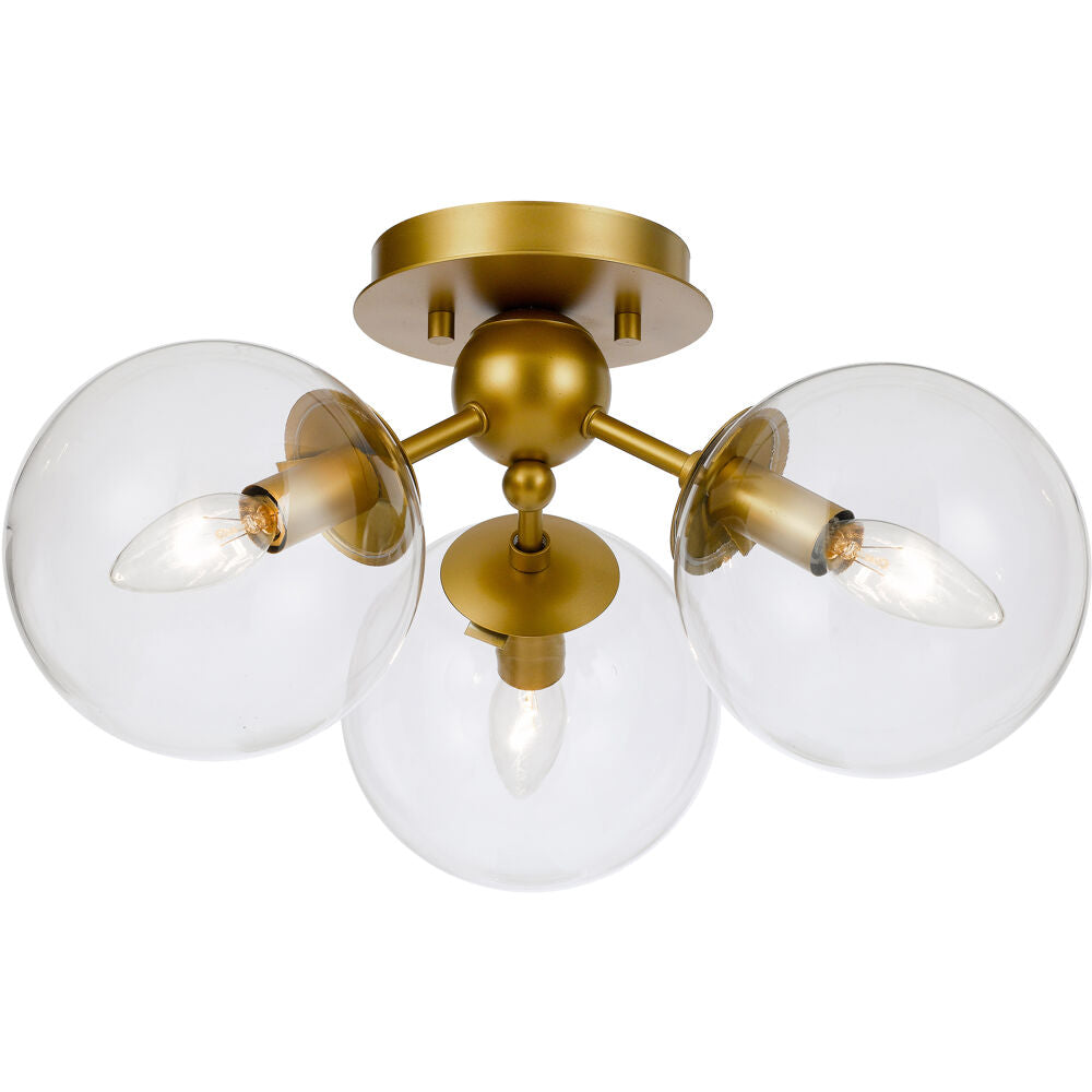 3-Light Globe Flush Mount, 18