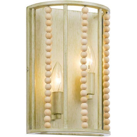 2-Light Boho Beaded Wall Sconce