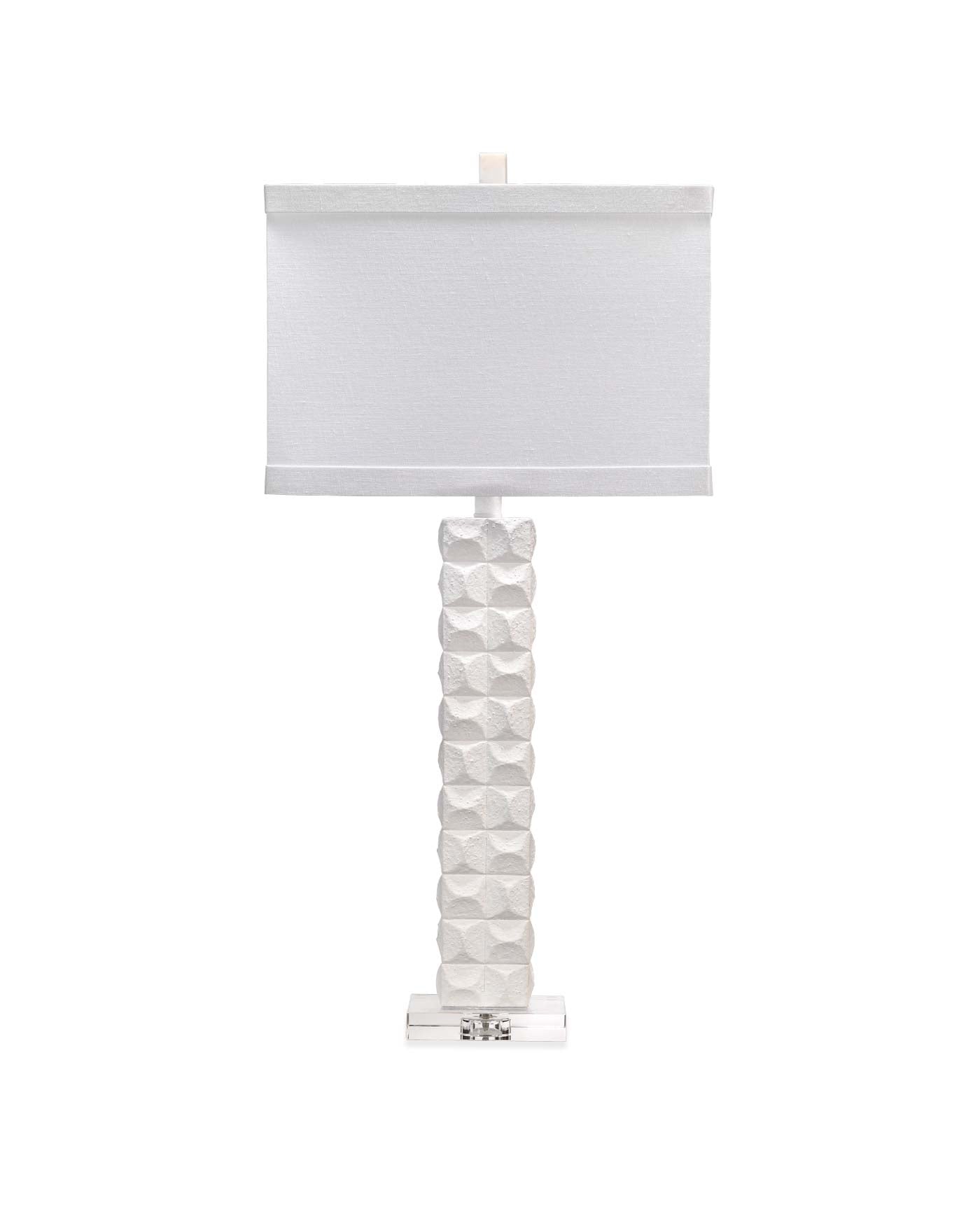 Astor Table Lamp in Textured Matte White Resin