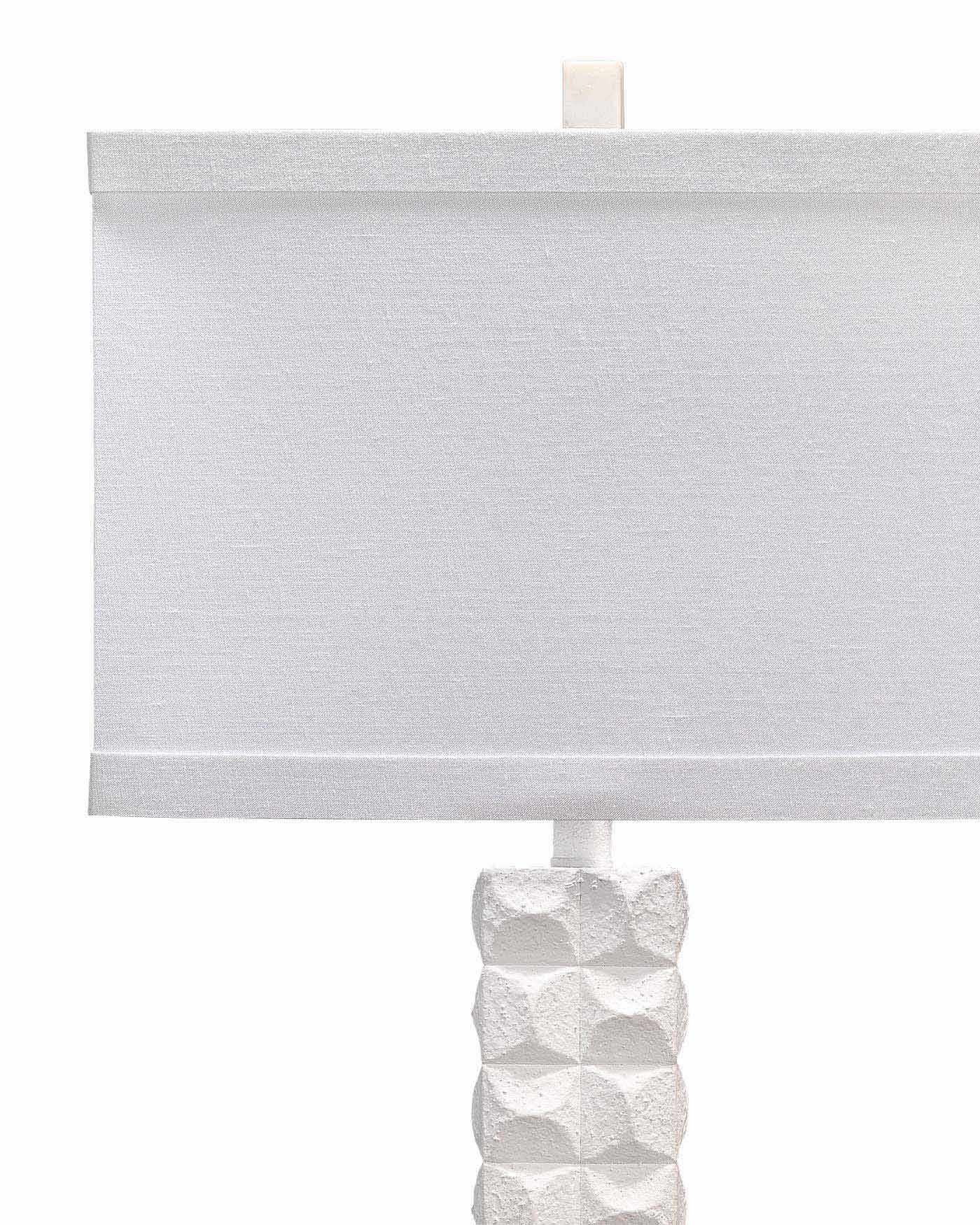 Astor Table Lamp in Textured Matte White Resin