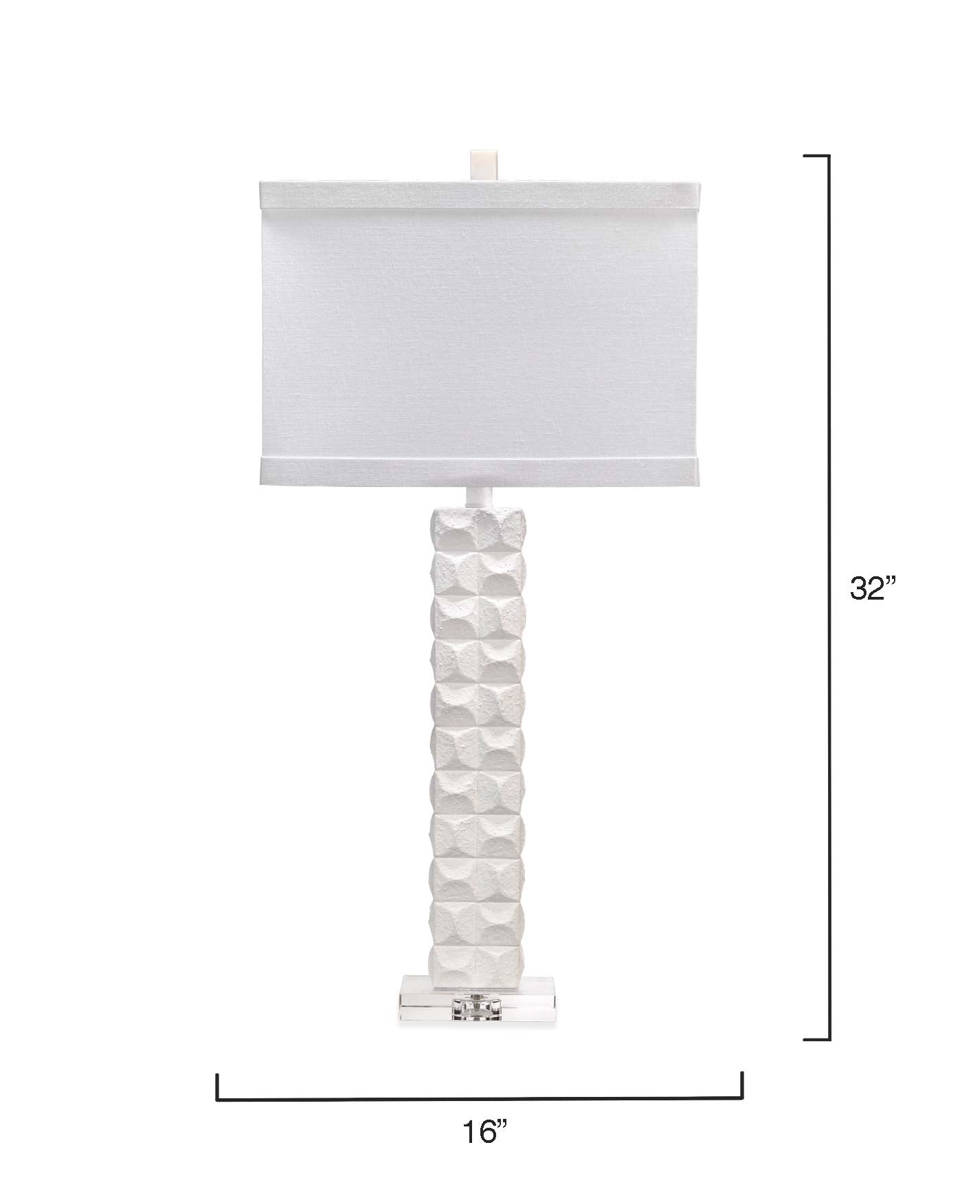 Astor Table Lamp in Textured Matte White Resin