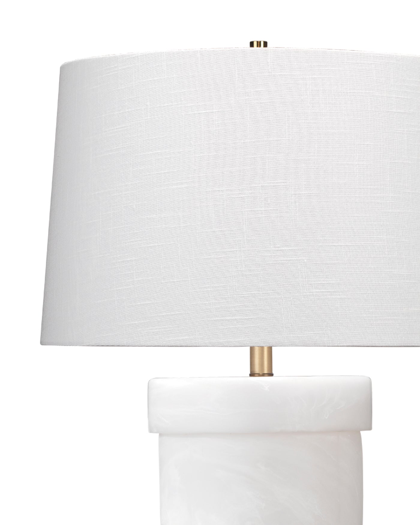 Carnegie Table Lamp in White Faux Alabaster